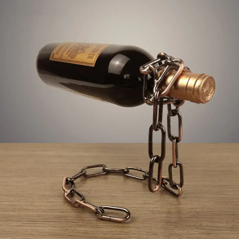 European Floating Chain Wine Bottle Holder