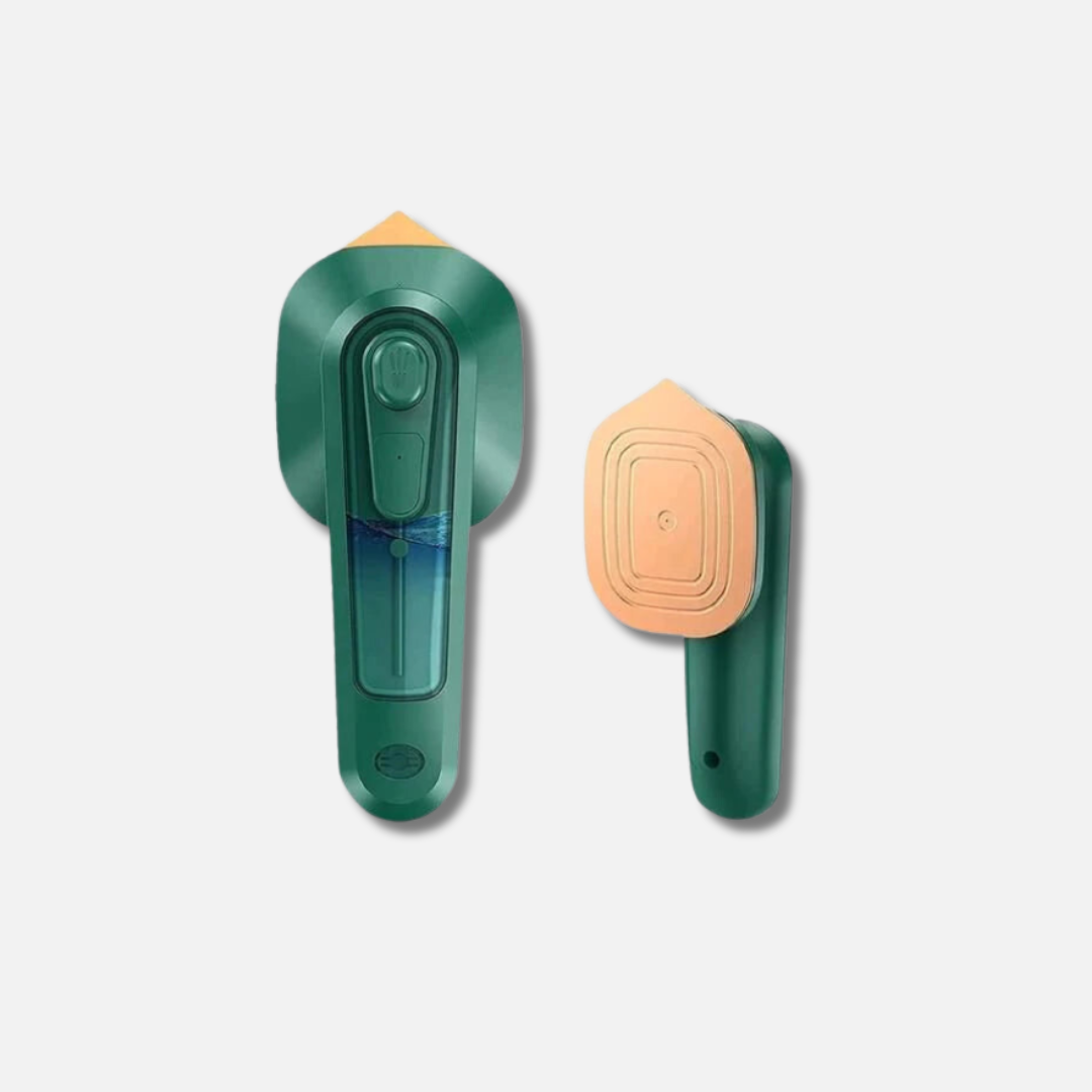 a pair of green and orange earplugs on a white background