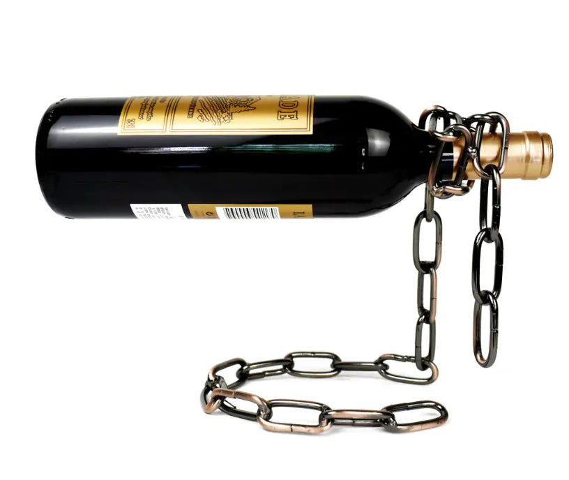 European Floating Chain Wine Bottle Holder