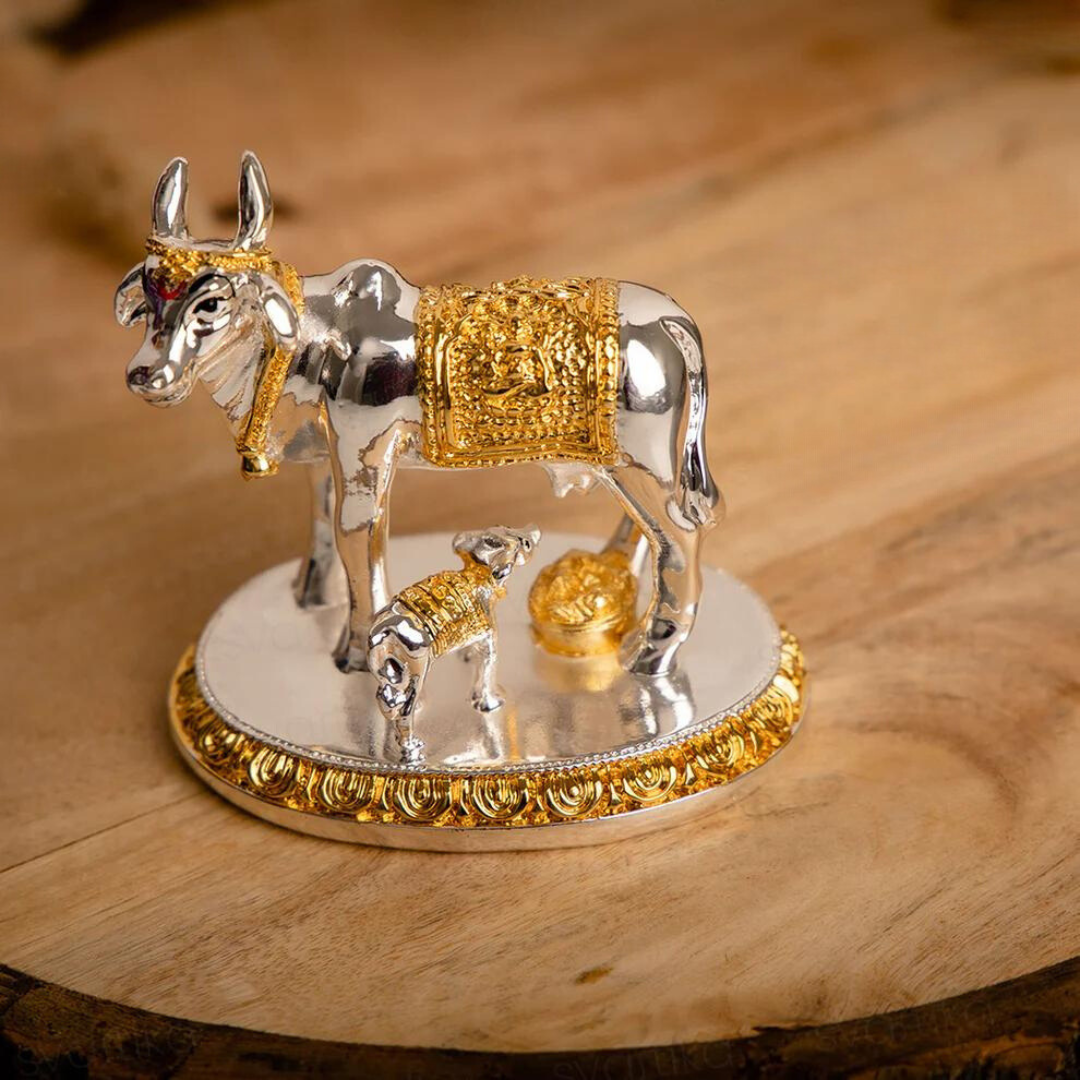 Vastu Kamdhenu Cow with Calf Idol