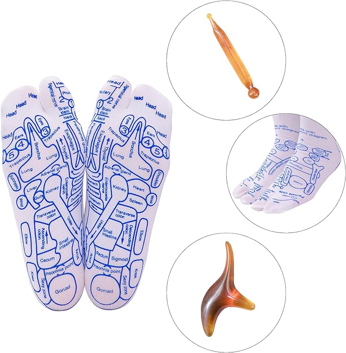 Acupressure Reflexology Socks With Pressure Point (with stick)