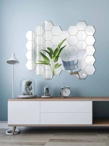 Mirror Stickers For Wall Pack Of 40