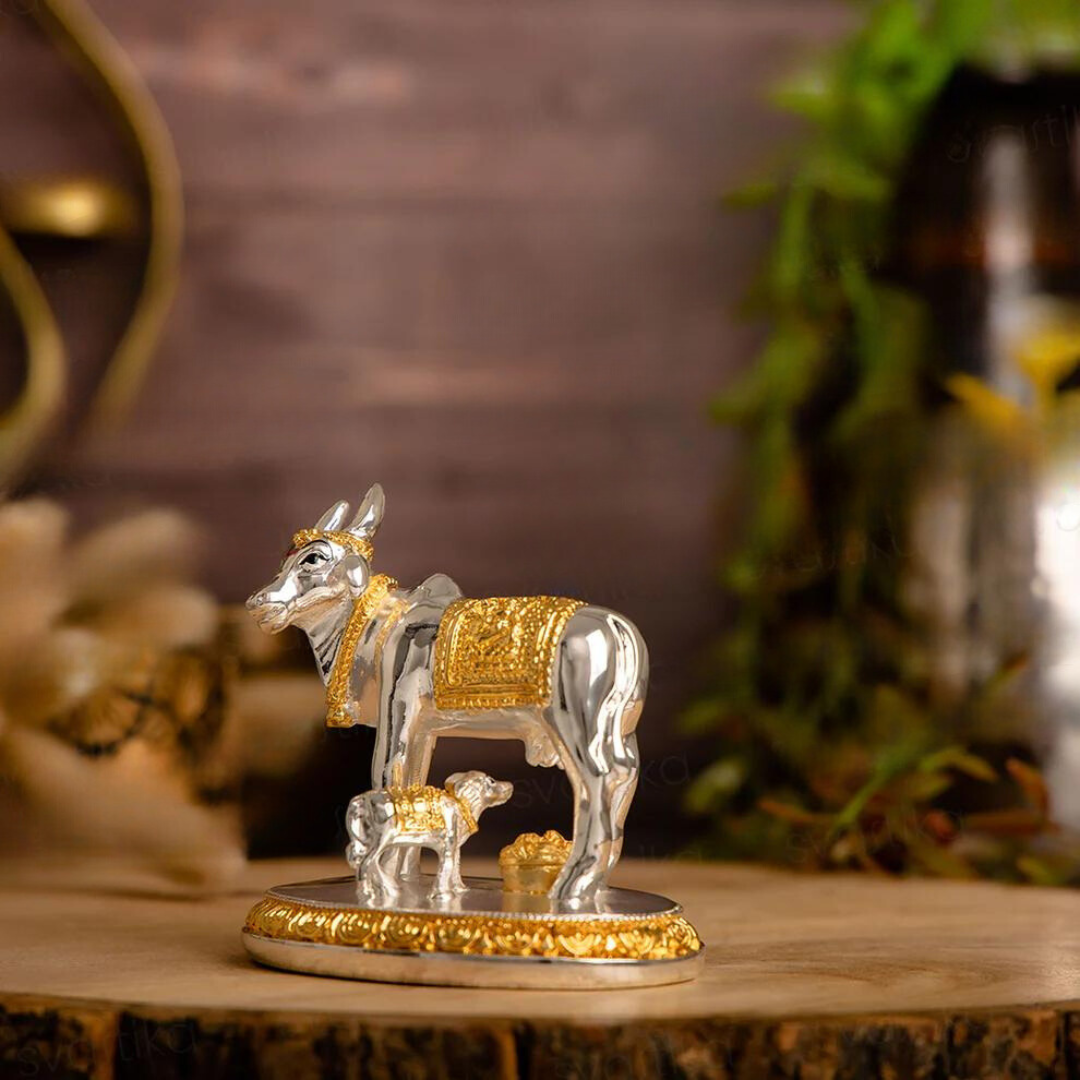 Vastu Kamdhenu Cow with Calf Idol