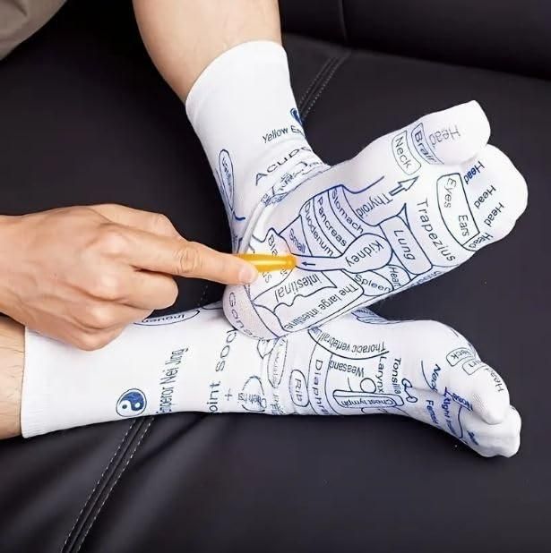 Acupressure Reflexology Socks With Pressure Point (with stick)