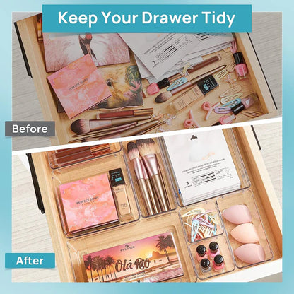ClearView: Clear Drawer Organizer Set - Multisize