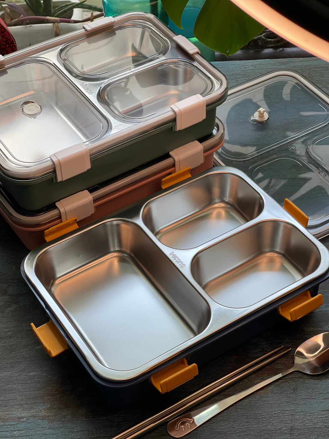 Stainless Steel Vacuum Bento Box - 3 Section