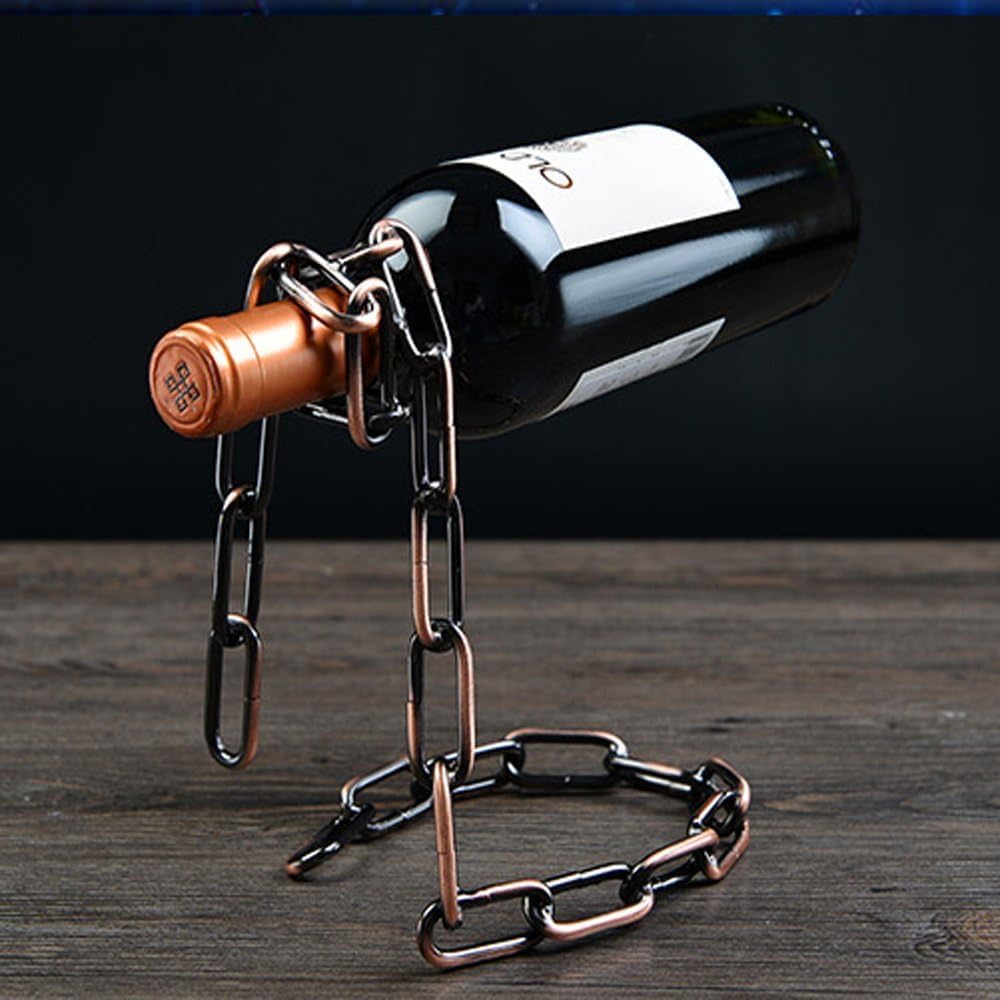 European Floating Chain Wine Bottle Holder