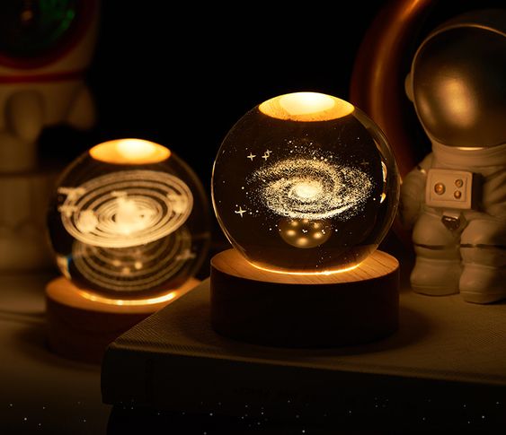 3D Galaxy crystal globe