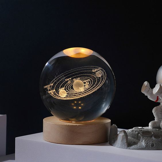 3D Galaxy crystal globe