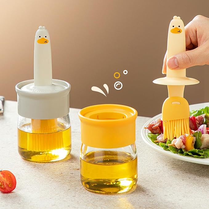 Silicone Brush Oil Bottle Set - Premium Quality