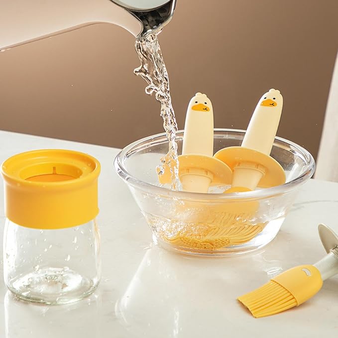 Silicone Brush Oil Bottle Set - Premium Quality