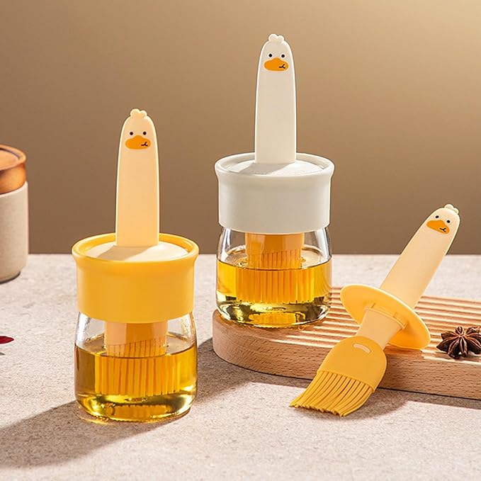 Silicone Brush Oil Bottle Set - Premium Quality