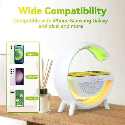 G-Shape LED Wireless Charging Speaker Lamp