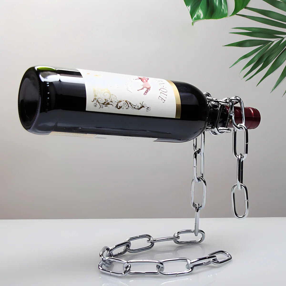 European Floating Chain Wine Bottle Holder