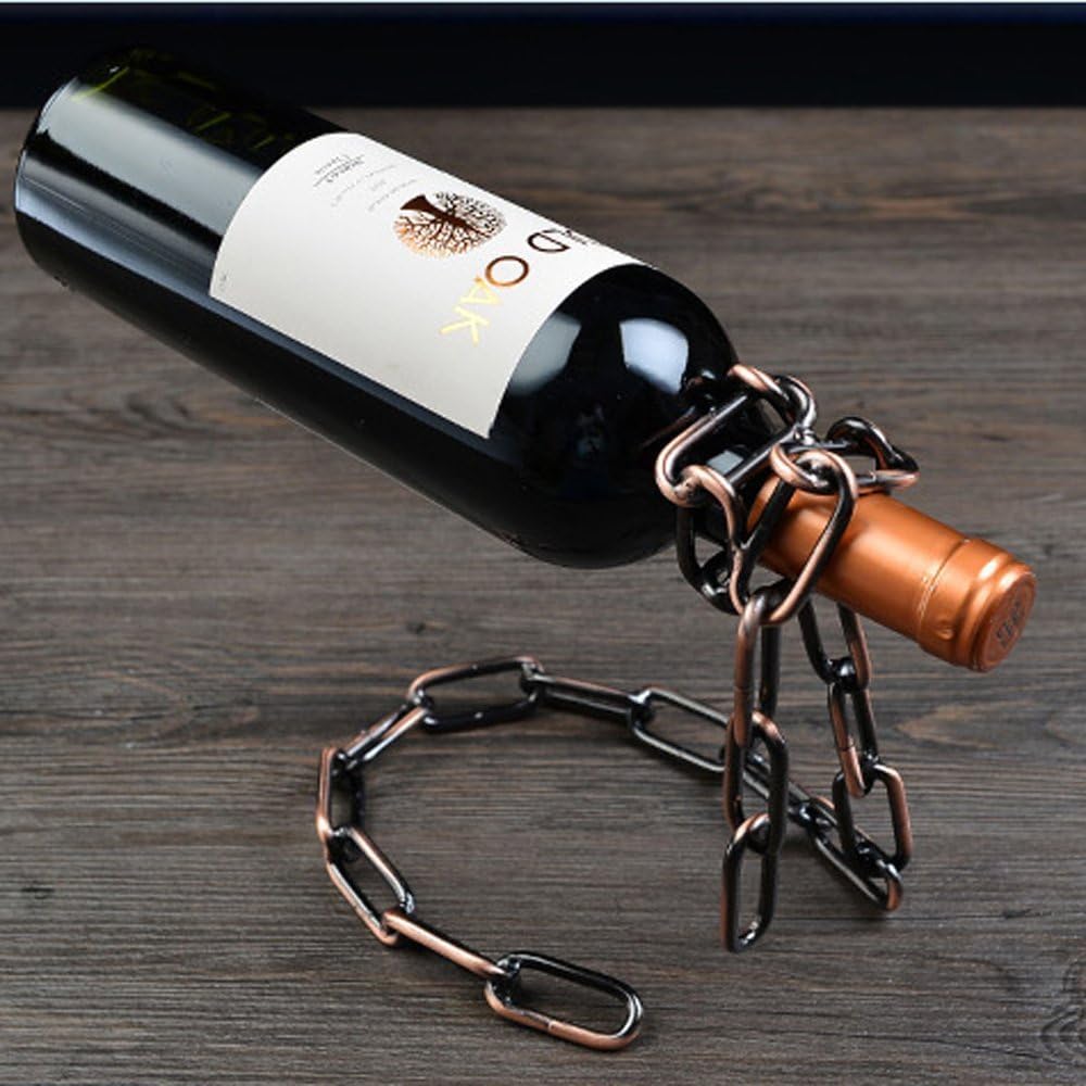 European Floating Chain Wine Bottle Holder